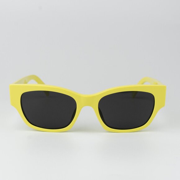 Celine MONOCHROMS Women Sunglasses Lime Green Grey Cat Eye CL40197U 93A - Picture 4 of 12